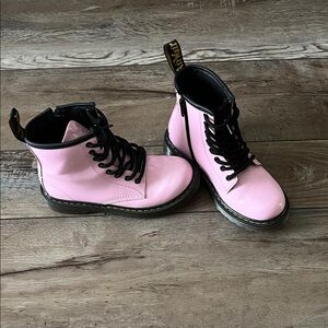 Dr. Martens Kids Pink and Black Boots